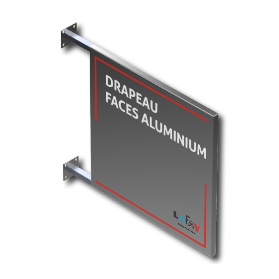 Drapeau faces aluminium - Potences