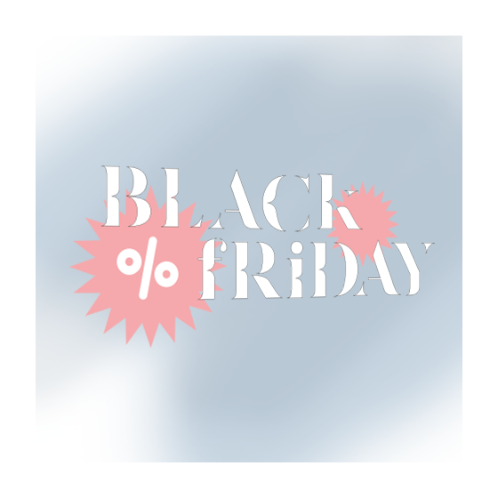 Décor façade vitrée Black Friday - Texte adhésif