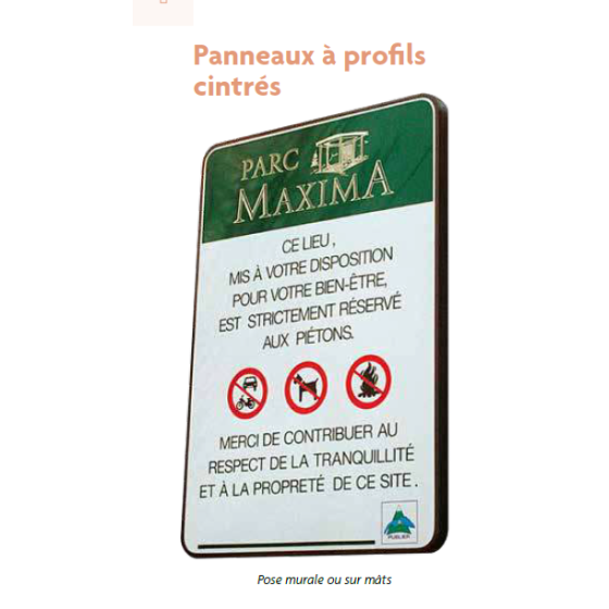 panneau aluminium cintré