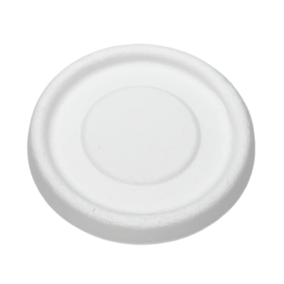 COUVERCLES EN BAGASSE Ø 62MM BLANCHE