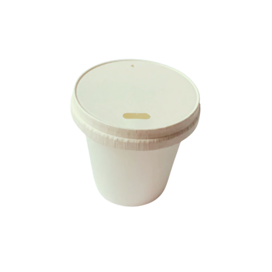 COUVERCLES EN CARTON BIO Ø 63MM BLANC